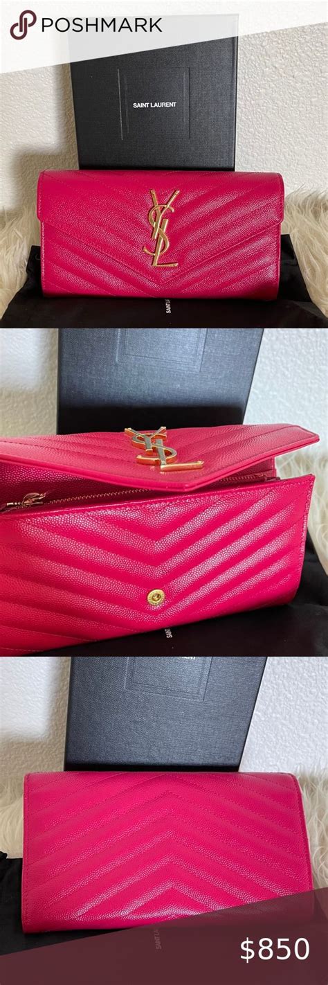 pink ysl wallet|YSL wallet price.